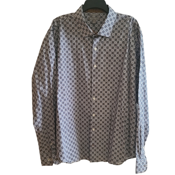 Paulo Solari Other - Paulo Solari Mens 3XL Performance Strerch Modern Fit Print Long Sleeve Shirt
